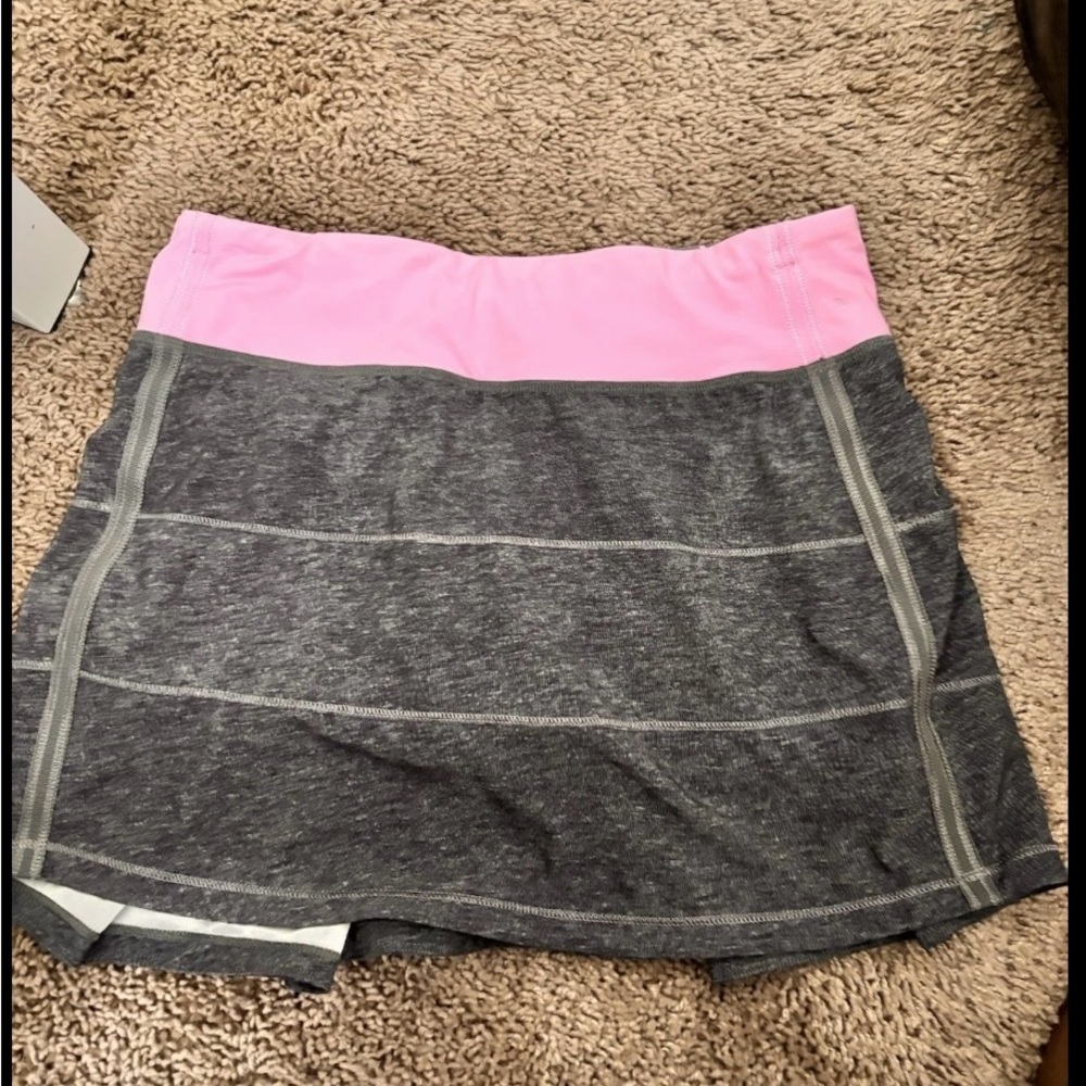 Athleta Pink and Gray Mini Skirt Athletic Casual